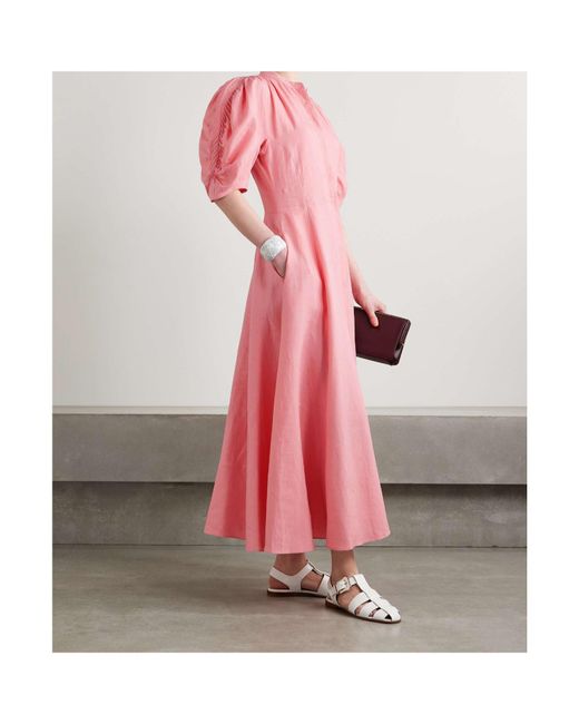 Gabriela Hearst Pink Short Sleeve Dress
