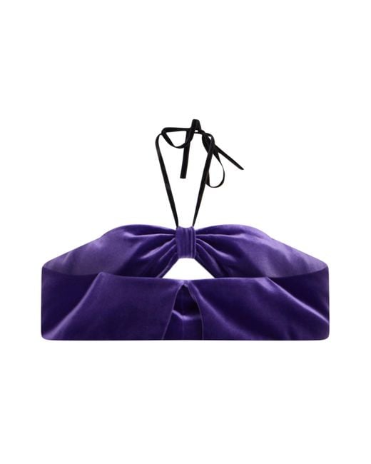 Philosophy Di Lorenzo Serafini Purple Halterneck Bandeau Top