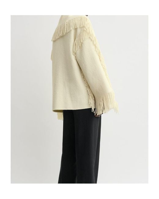 Totême Natural Totême Fringe High Neck Jacket