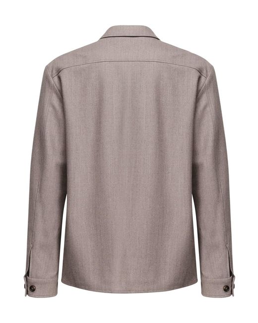 Eleventy Gray Patch Pocket Relaxed Jacket for men