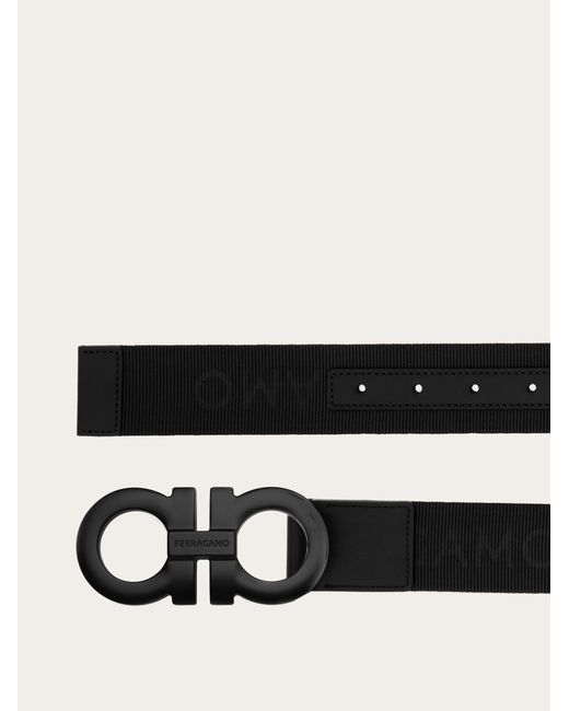 Ferragamo White Jacquard Belt for men