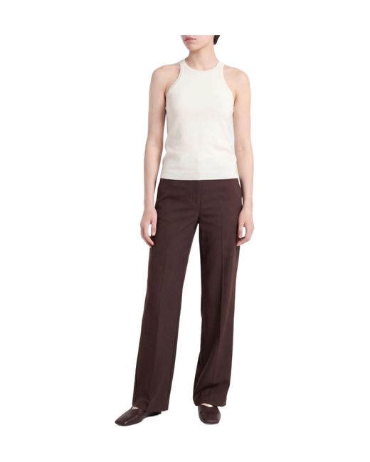 Max Mara White Solid-Colored Knitted Sleeveless Top