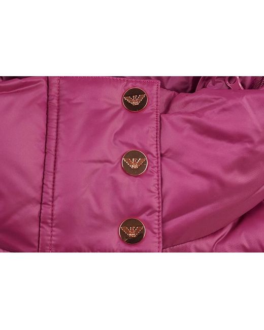 EA7 Pink Logo Details Down Jacket