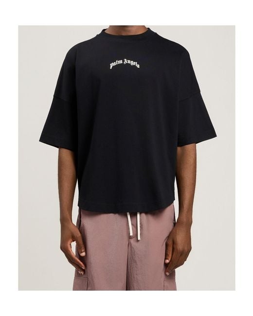 Palm Angels Black Classic Logo Over Tee for men