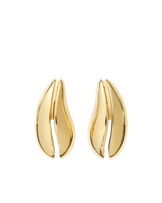Tory Burch Metallic Wave Mini Earrings
