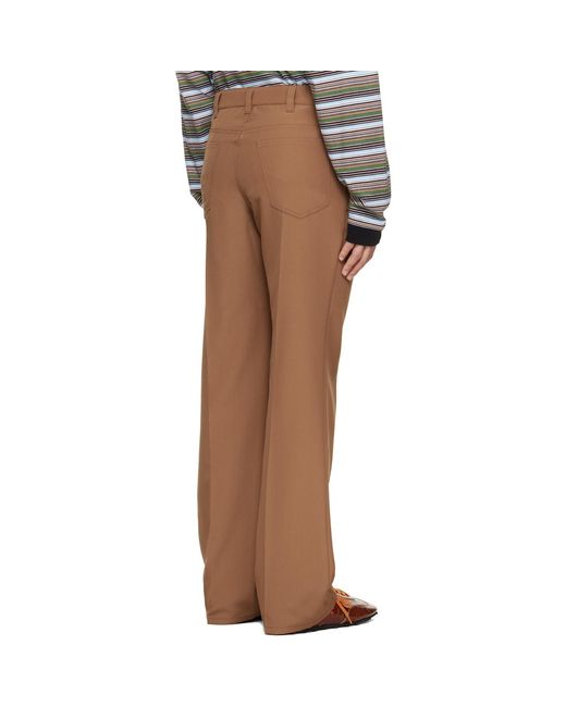 Marni Brown Five-Pocket Straight-Leg Pants for men