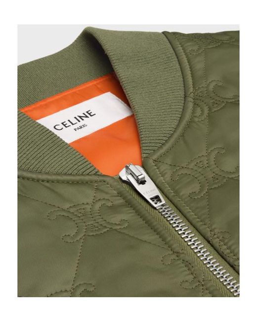 Céline Green Oversized Teddy Jacket
