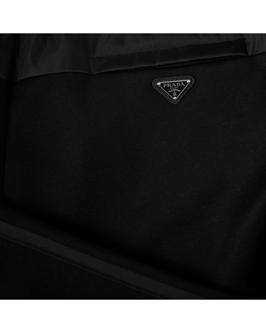 Prada Black Solid Straight Leg Pants for men
