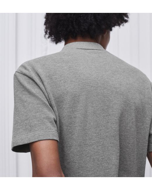 Dior Gray Homme Tonal Embroidery Polo Shirt for men
