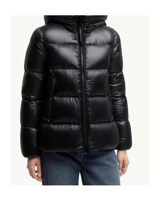 Moncler Black Serittes Hooded Short Down Jacket