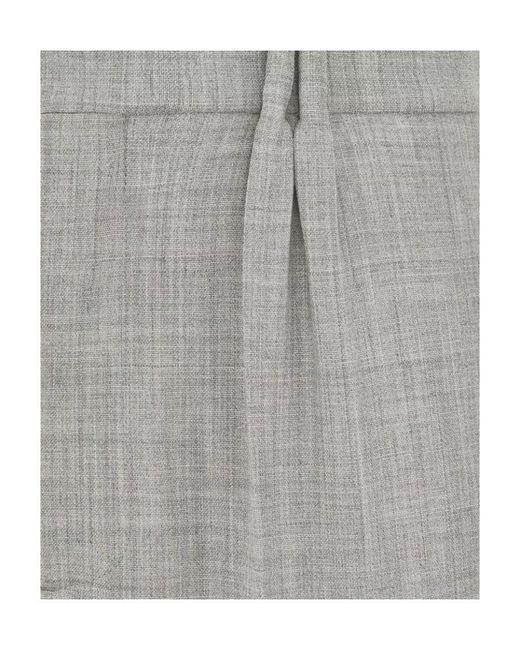 Dior Gray Homme Straight Leg Pleated Pants for men