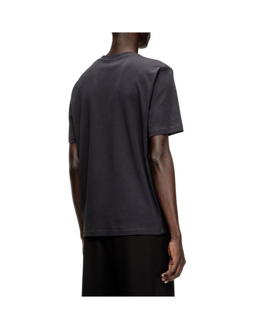 DIESEL Blue Logo Plaque Crewneck T-Shirt for men