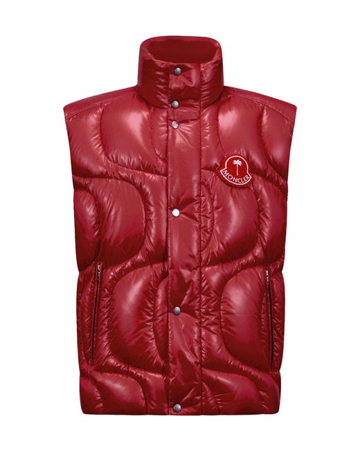 Moncler Red X Palm Angels Gwenyth Down Gilet for men