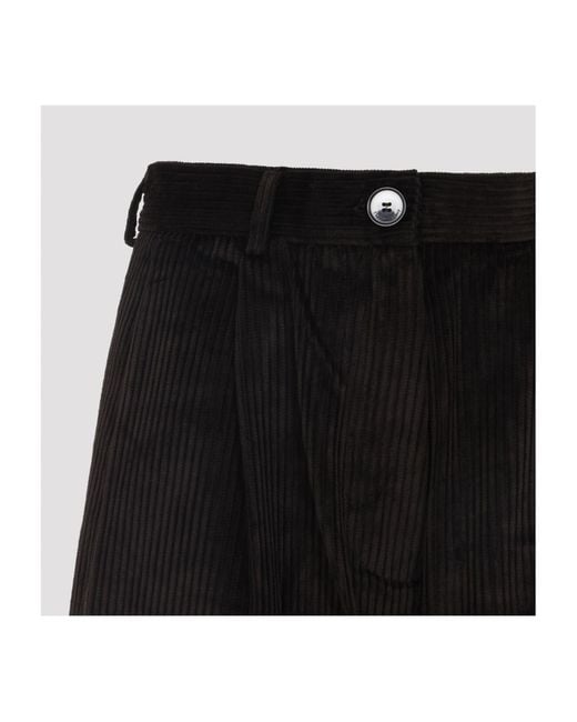 Frankie Shop Black Button Corduroy Trousers