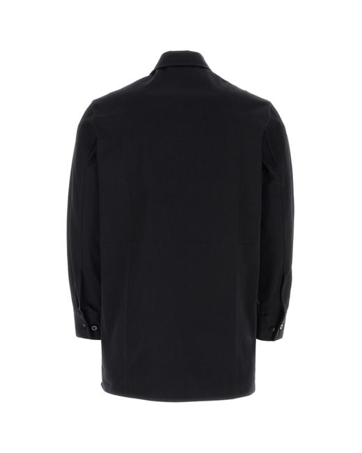 Jil Sander Blue Embellished Buttoned Shirt for men