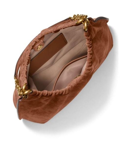 Michael Kors Brown Michael Logo Charm Clutch Bag
