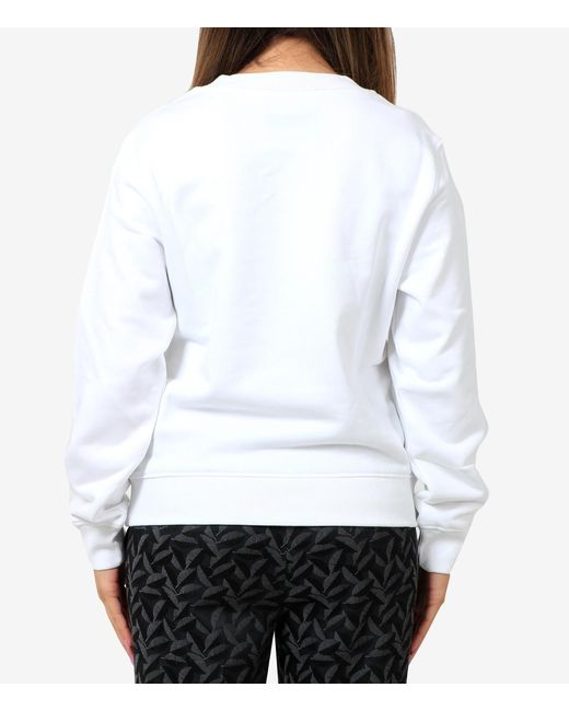 Moschino White Logo Round-Necked Sweater