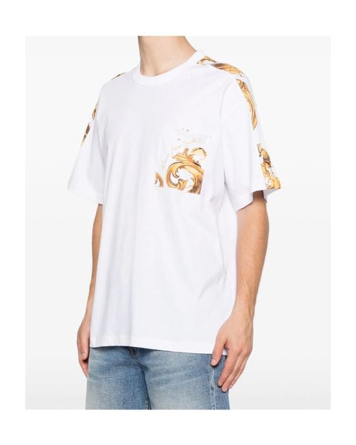 Versace Jeans White Chest-Pocket T-Shirt for men