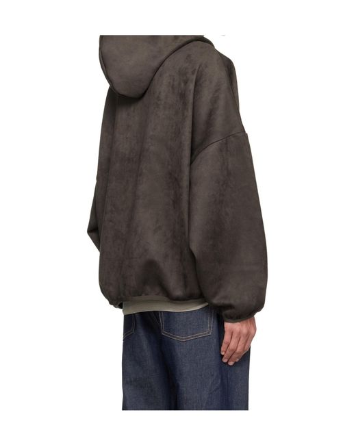 Fear Of God Gray Fleece Modern Hoodie for men