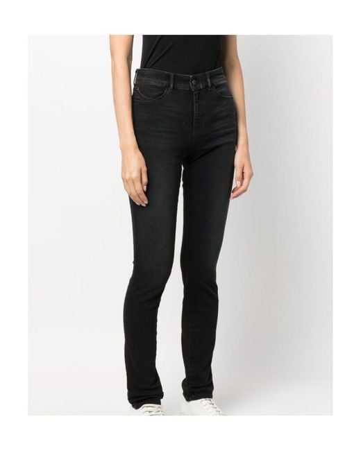 Emporio Armani Black Skinny-Cut Mid-Rise Jeans