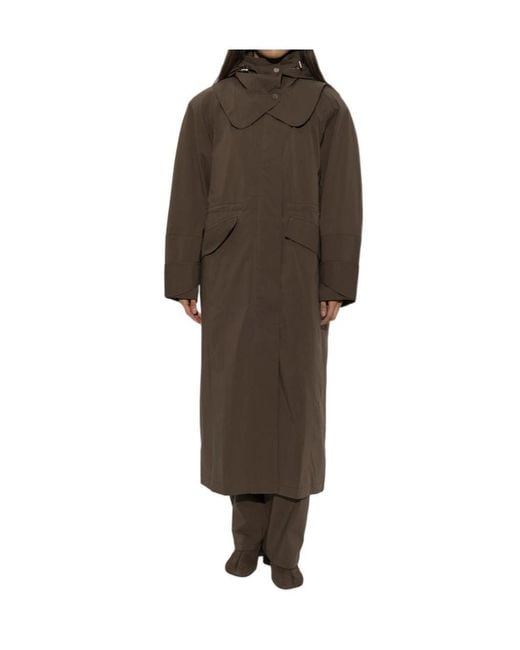 IRO Brown Drawstring Hooded Jacket