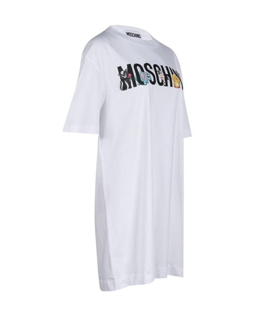 Moschino White Short-Sleeved T-Shirt Dress