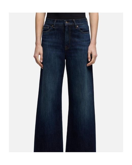 7 For All Mankind Blue Lotta Tailorless Jeans