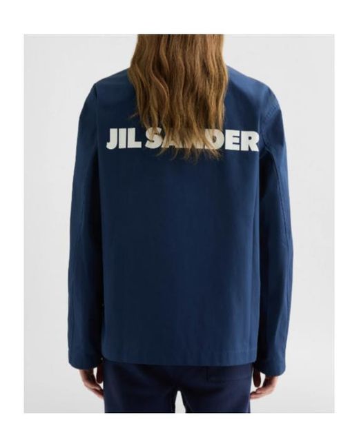 Jil Sander Blue Button-Up Jacket