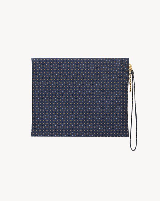 Saint Laurent Blue Paris Large Folded Pouch for men