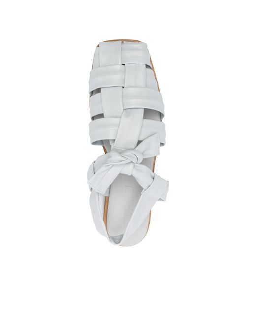 Hereu White Bena Flat Sandals