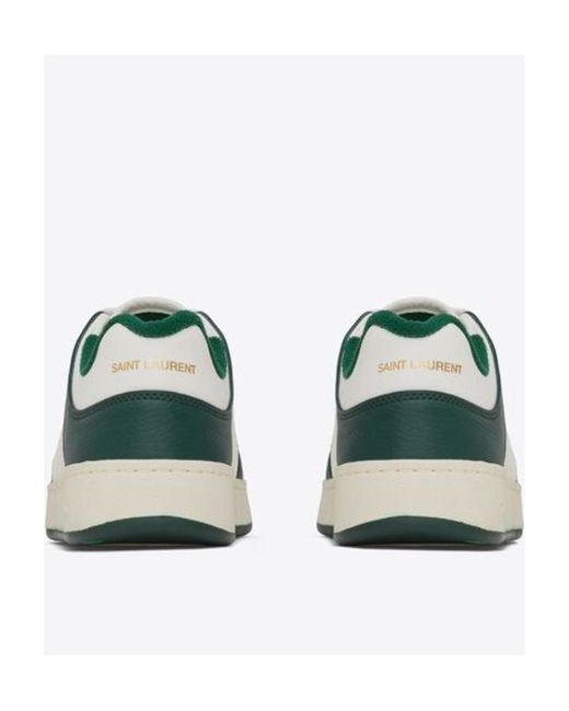 Saint Laurent Green Sl/61 Round Toe Low-Top Sneakers for men