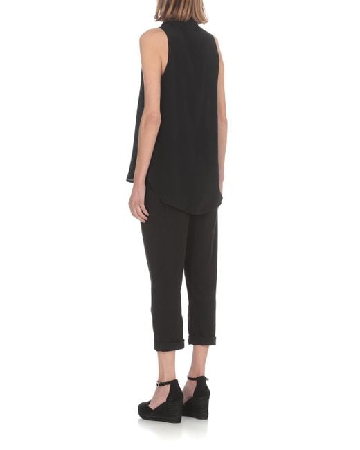 Dondup Black High-Waist Cropped Stretched Jeans