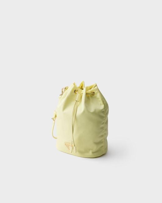 Prada Yellow Drawstring Clutch