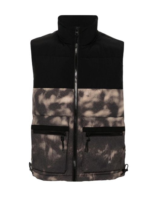 Boss Black Tie-Dye Print Gilet for men