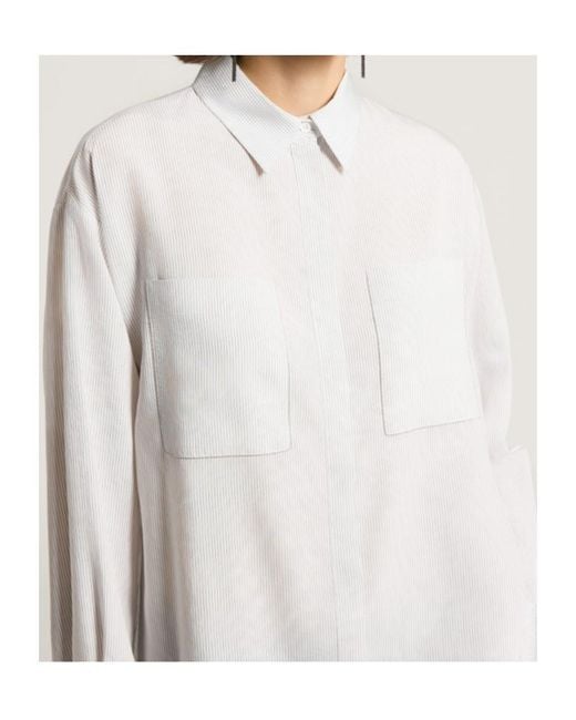 Peserico White Peach-Hand Viscose Shirt