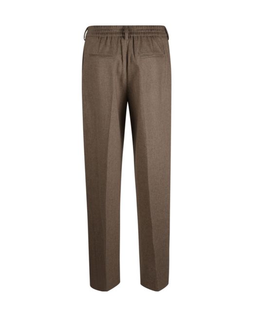 Pt Pantaloni Brown Casual Trousers With Belt Loops