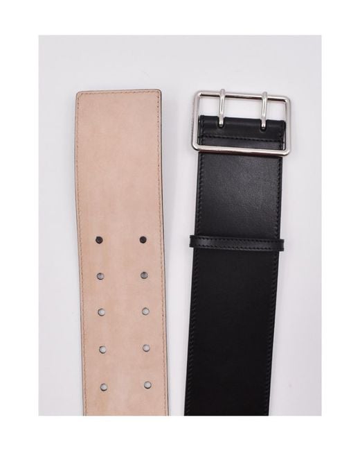 McQueen White Wide Military Belt