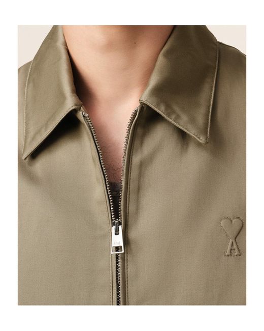 AMI Natural Ami Ami De Coeur Zipped Jacket for men
