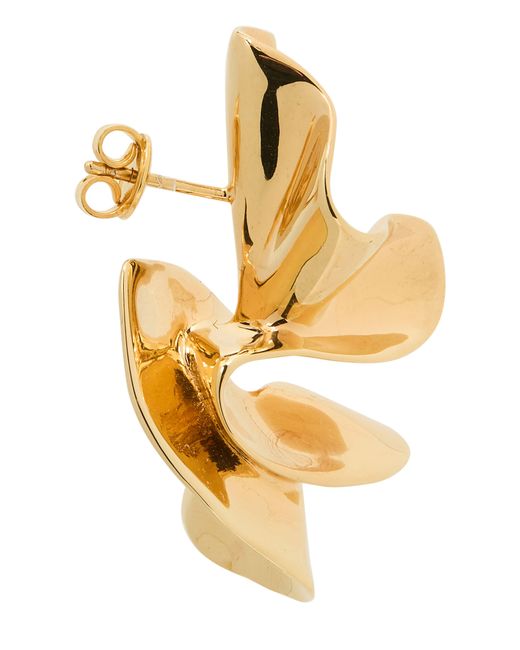 Bottega Veneta Metallic Large Anemone Earrings