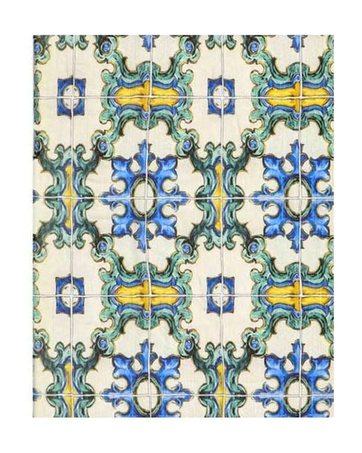Dolce & Gabbana Blue Printed Silk Scarf