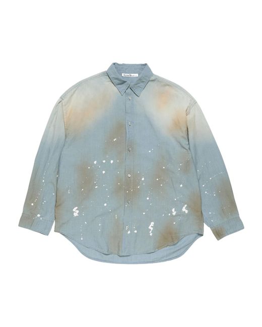 Acne Blue Button-Up Shirt for men