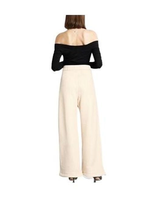 Max Mara White Solid Casual Pants