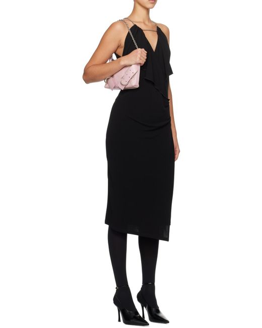Givenchy Black Ruffle Halter-Neck Dress
