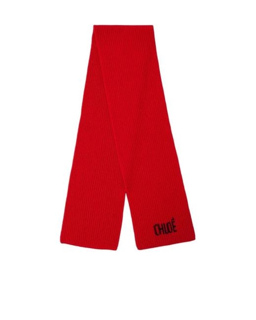 Chloé Red Joyful Scarf