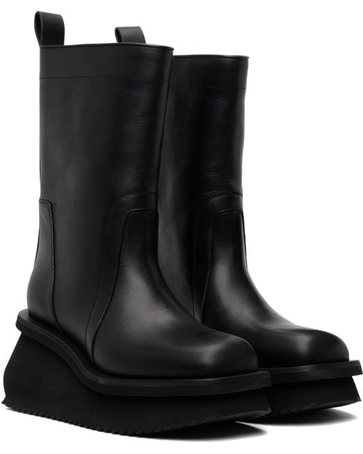 Rick Owens Black Back Pull-Out Boots for men