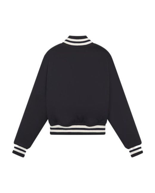 Maison Kitsuné Blue Maison Kitsuné Fox Head Patch Bomber Jacket