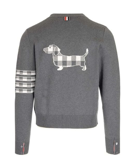 Thom Browne Gray Hector Button-Up Cardigan for men