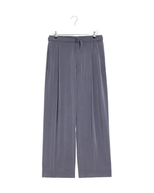 Lemaire Gray Belted Relaxed Pants