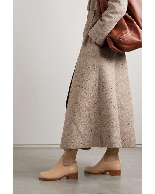Gabriela Hearst Natural Round-Toe Ankle Boots