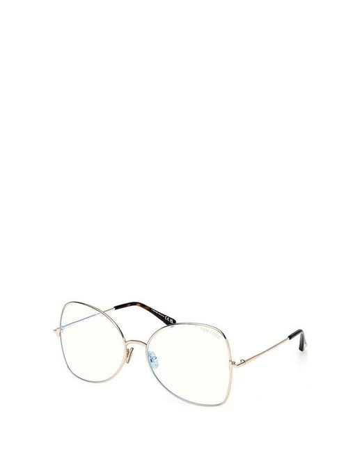 Tom Ford Natural Eyewear Geometric Frame Glasses